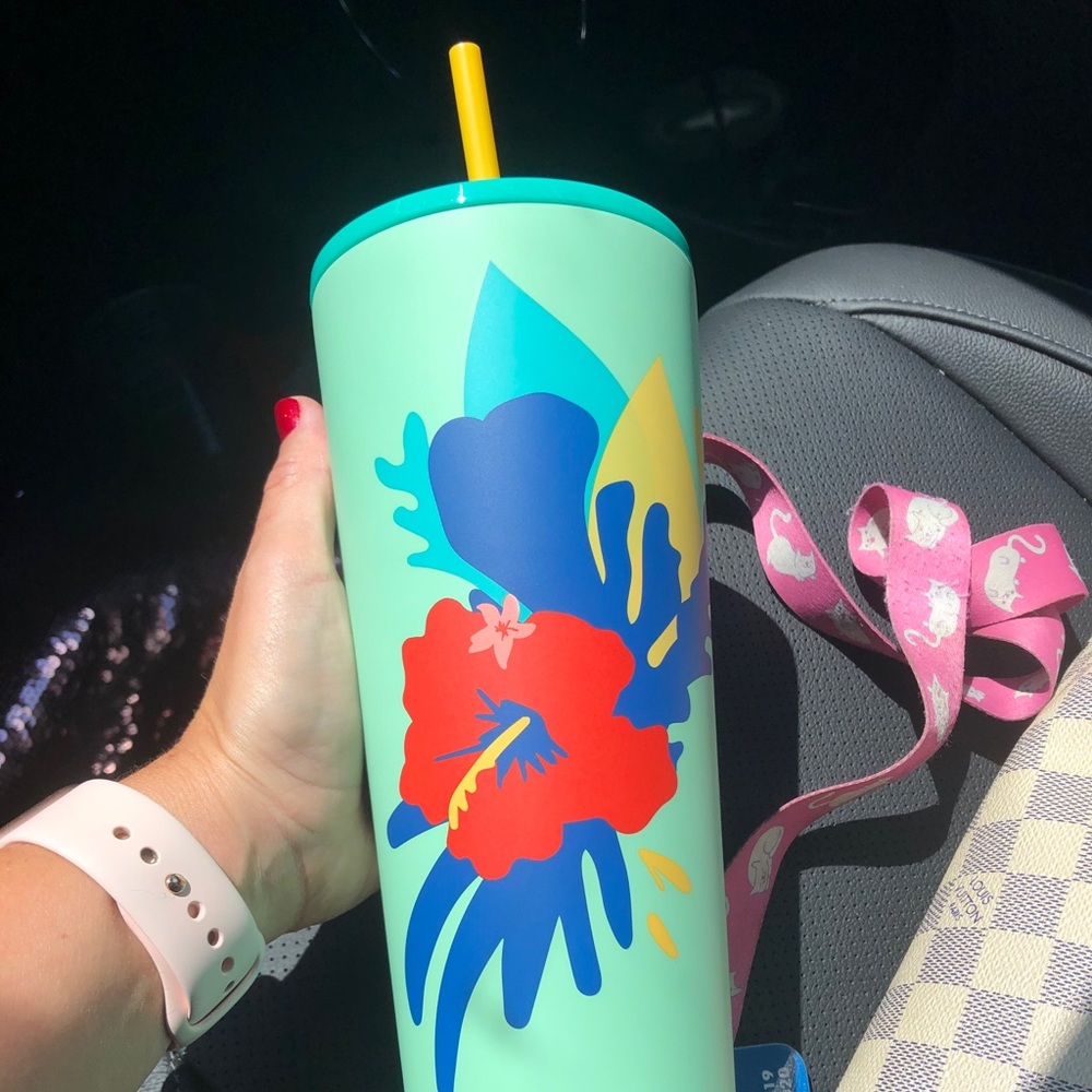 RARE starbucks mint hibiscus tumbler